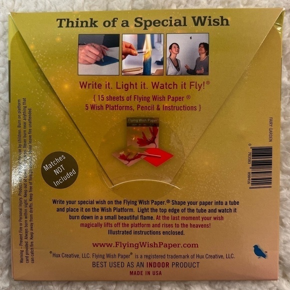 Flying Wish Paper “Fairy Garden” Whimsical Wish Kit - Picture 2 of 3